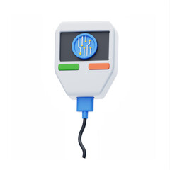 Poster - 3D Hardware wallets secure crypto assets. 3D Icon