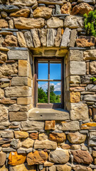 Window in a stone wall