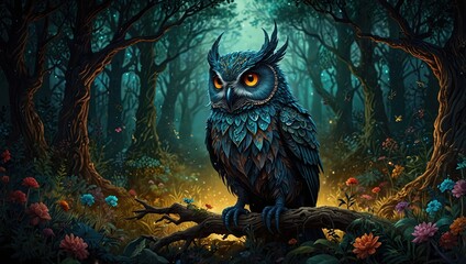 owl at night