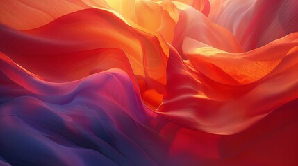 Wall Mural - An exceptional presentation of lively colors and flowing forms skillfully blending with light and darkness