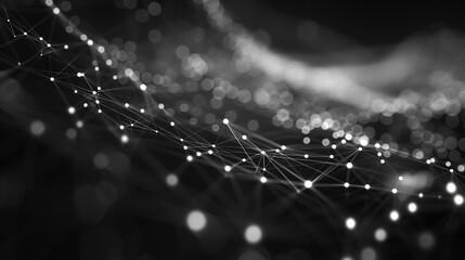 Poster - Abstract Digital Background of Points and Lines