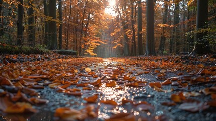 Poster - Enchanting Autumn Woodland Wonderland