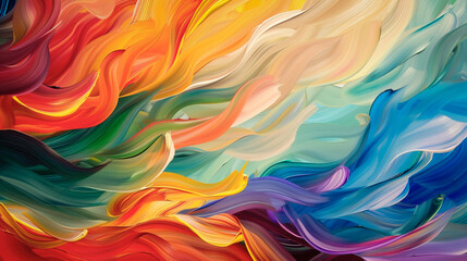 Sticker - Swirling Colors in Perfect Unison