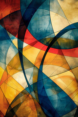 Wall Mural - Geometric Shapes and Organic Forms - Modern Artistic Design