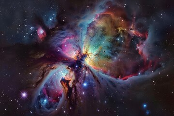 stunning astro with space nebula