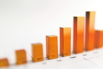 Poster - Bar graph with a sharp increase in stock prices set against a clean white background, highlighting significant market growth.