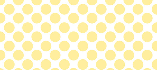 Wall Mural - White seamless pattern with yellow polka dot