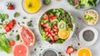 © Chutikarn - A fresh and healthy flat lay and a balanced lifestyle