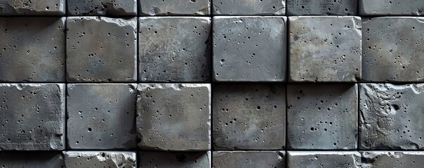 Sticker - Concrete Block Texture Background, 4K hyperrealistic photo