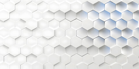 Poster - abstract embossed hexagon, honeycomb white background. light and shadow. vector. white presentation 