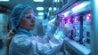 © frank29052515 - Hyper-Realistic 8K Photo of Healthcare Worker Disinfecting Medical Equipment with UV Light in Hospital Room