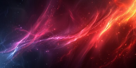 Wall Mural - The space background is vibrant with colorful light streaks like a nebula, creating a celestial feel