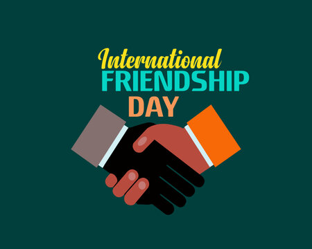 International Friendship Day card, poster. Vector
