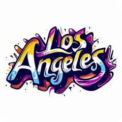 Wall Mural - Colorful Los Angeles Graffiti Art Design