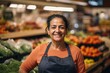 © CojanAI - Portrait of a middle aged female grocery store worker