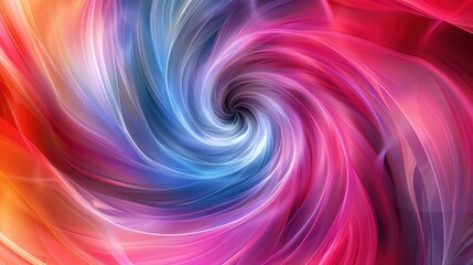 Poster - Vibrant abstract swirl of colors including red, blue, and pink, creating a dynamic and mesmerizing visual effect.