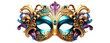 © NT clip art only - fantasy mardi gras gold mask festival cut out transparent background