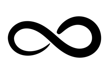 Fototapete - Hand drawn infinity symbol. Black infinity icon. Eternity, infinite, limitless and forever signs.