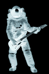 Wall Mural - astronaut playing guitar full body