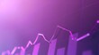© NUSRAT ART - Elegant line graph on light pastel purple background, gradual rise, market growth representation, minimalist design