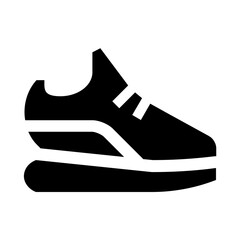 Wall Mural - Running Sneakers Solid Icon