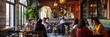 © Andrii Zastrozhnov - People relax and dine at a traditional Indian restaurant, enjoying the ornamental ambiance.