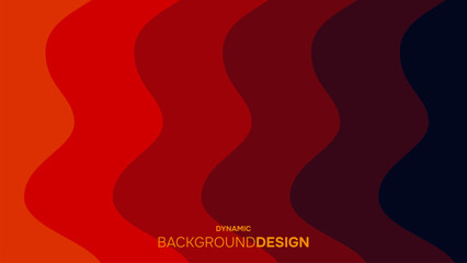 Wall Mural - Abstract simple deep red dynamic waves background