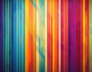 Aufkleber -  Retro Abstract Stripe Design- A vibrant background featuring retro stripes and patterns. Th_1(405)