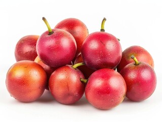 Wall Mural - Bunch of red fruit with few green stems