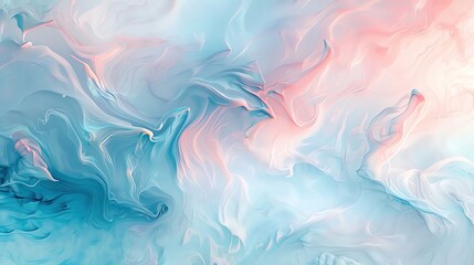 Poster - A beautiful abstract background with soft blue and pink swirls, ideal for creative projects and digital designs.