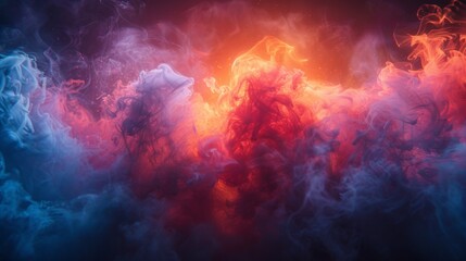 colorful smoke on dark background