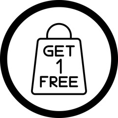 Sticker - Buy One Get One Free Icon Design