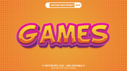 Aufkleber - Cartoon-style games editable 3d vector text effect