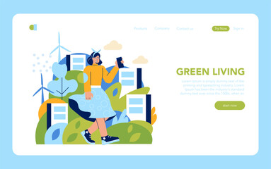  Circular Economy. Flat Vector Illustration