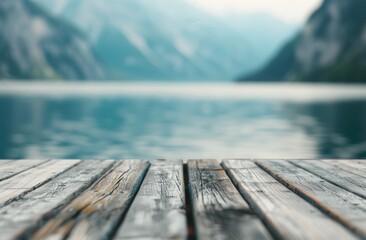 Poster - Wooden Dock Overlooking Lake