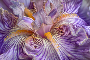 Wall Mural - a close-up of a ferraria crispa flower, focusing on the detailed structure and texture of its fringe