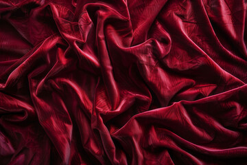 Wall Mural - a visual of the deep, rich texture of velvet fabric, focusing on the dense pile and the way it captu