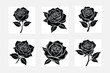 © Bappaditya Roy - Stunning Set of Rose Silhouette Illustrations to Download