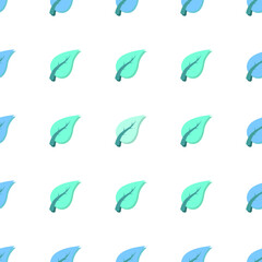 Poster - winter background of leaves vector. vector seamless background with blue leaves. stylish background 