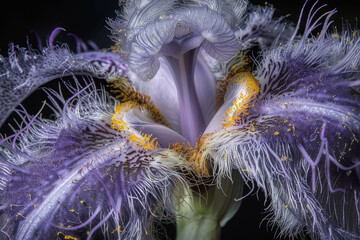 Wall Mural - a close-up of a ferraria crispa flower, focusing on the detailed structure and texture of its fringe