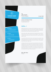 Canvas Print - Creative modern and minimal corporate letterhead design, new letterhead template, company business letterhead design