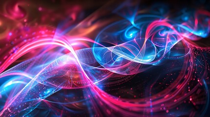 Sticker - a colorful abstract background with a swirl of light