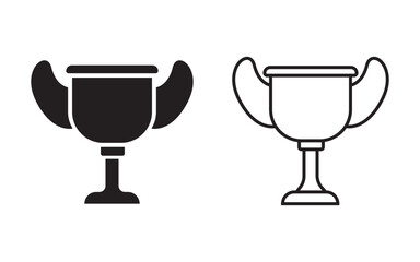 Poster - winner trophy set icon, winner cup, victory cup vector icon. reward symbol sign for web and mobile.