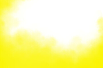 Wall Mural - yellow fog or smoke frame isolated on white transparent background.