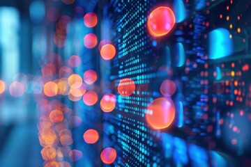 Poster - Data handling visualization on a soft-focused backdrop