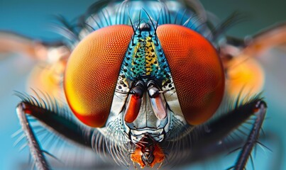 fly head, close-up,