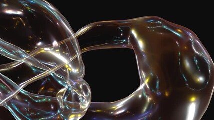 Poster - Abstract curvy background animation with glowing lights