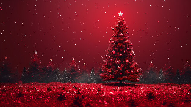 create a drwaing of a christmas tree with presend, generative ai