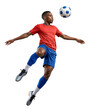 © FP Creative Stock - African football player doing a header with his head on a ball