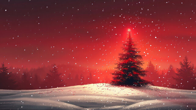create a drwaing of a christmas tree with presend, generative ai
